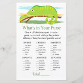 Chameleon Wat zit er in je baby shower met handtas (Voorkant)