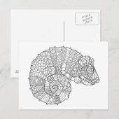 Chameleon Zendoodle Briefkaart (Voorkant / Achterkant)