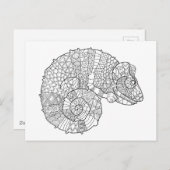 Chameleon Zendoodle Briefkaart (Voorkant / Achterkant)