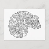 Chameleon Zendoodle Briefkaart (Voorkant)