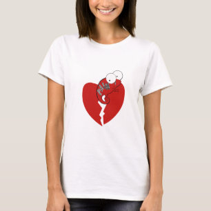 Chameleons gebroken hart/pijn t-shirt
