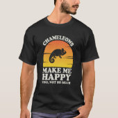 Chameleons maken me Happy Chameleon Clothes Chamel T-shirt (Voorkant)