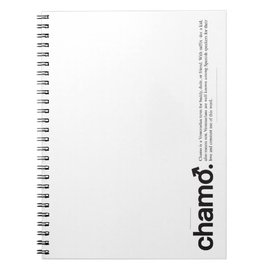 Chamo Notitieboek (Voorkant)