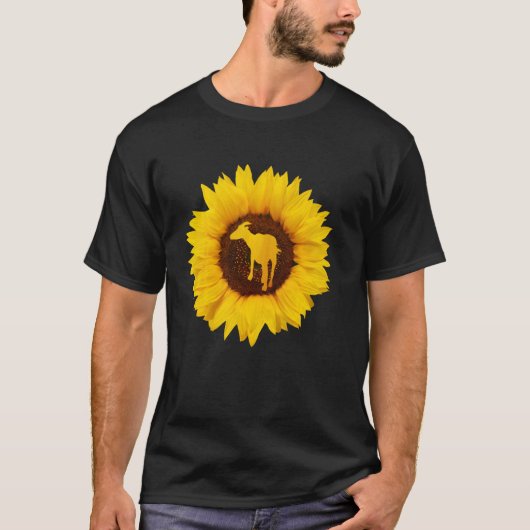 Chamois for Women Mannen Goat Antelope Sunflower T-shirt (Voorkant)