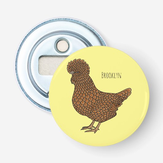 Chamois polish cartoon button flesopener (Voorkant)