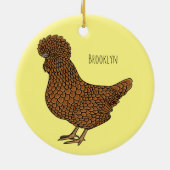 Chamois polish cartoon keramisch ornament (Achterkant)