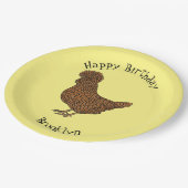 Chamois polish cartoon papieren bordje (Gekanteld)