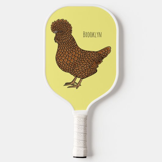 Chamois polish cartoon pickleball paddle (Achterkant)