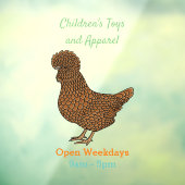 Chamois polish cartoon raamsticker (Vel 3)