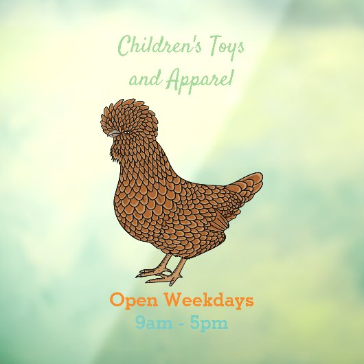 Chamois polish cartoon raamsticker (Vel 3)