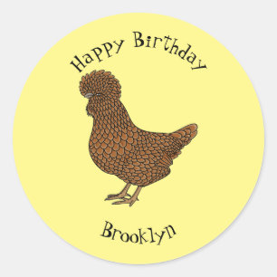 Chamois polish cartoon ronde sticker