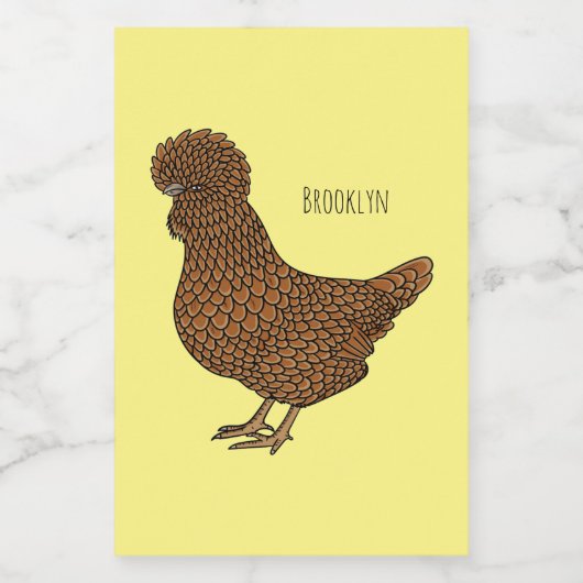 Chamois polish cartoon voedselcontainer etiket (Enkel label)