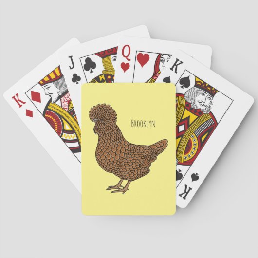 Chamois polish chicken cartoon illustration pokerkaarten (Achterkant)