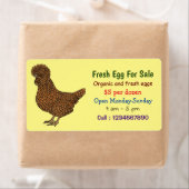Chamois polish Chicken verse egg sign voor verkoop Etiket (Insitu)