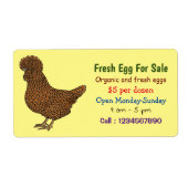 Chamois polish Chicken verse egg sign voor verkoop Etiket (Voorkant)