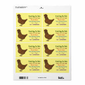 Chamois polish Chicken verse egg sign voor verkoop Etiket (Full Sheet)