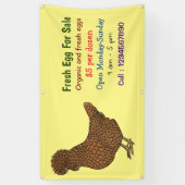 Chamois polish Chicken verse egg sign voor verkoop Spandoek (Verticaal)
