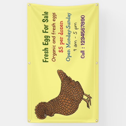 Chamois polish Chicken verse egg sign voor verkoop Spandoek (Verticaal)