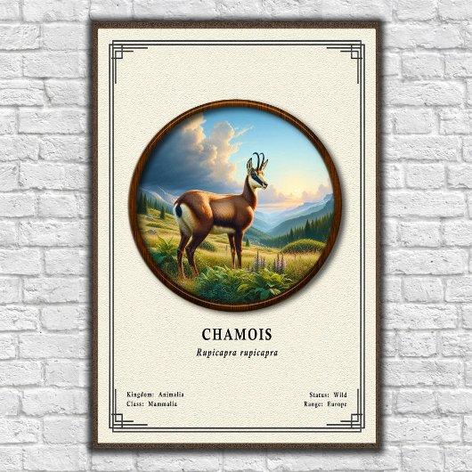 Chamois Zoölogie Serie Poster
