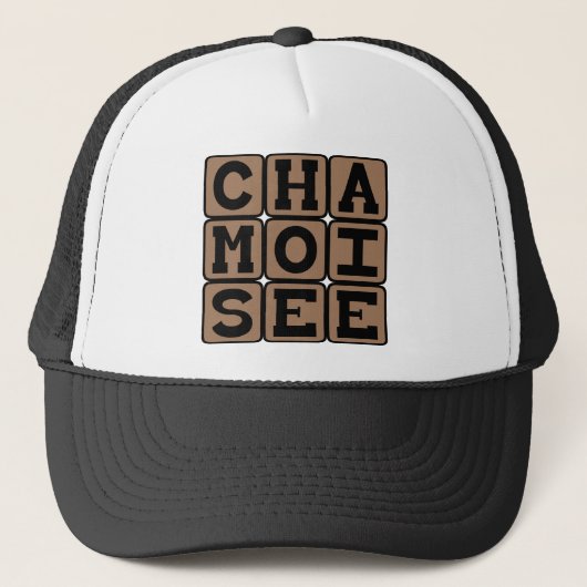 Chamoisee, kleur trucker pet (Voorkant)