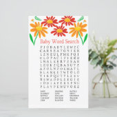 Chamomile Baby shower Word Search Game (Staand voorkant)