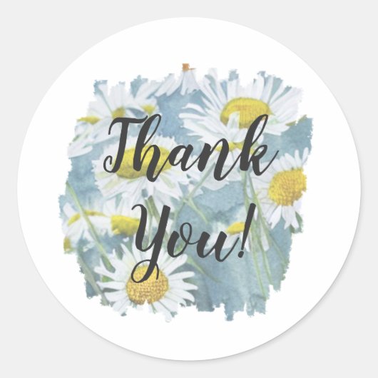 Chamomile Bedankt Classic Round Sticker (Voorkant)