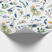 Chamomile bloemen, bloem, blad, bladeren, bessen cadeaupapier (Hoek)