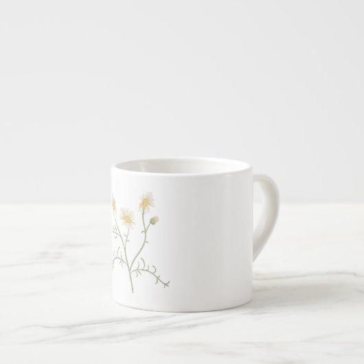 Chamomile Botanical Illustration Coffee Mug Espresso Kop (Voorkant rechts)
