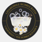 Chamomile Bubble Bath-etiket Ronde Sticker (Voorkant)