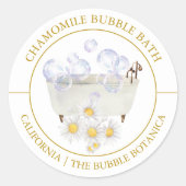 Chamomile Bubble Bath-etiket Ronde Sticker (Voorkant)