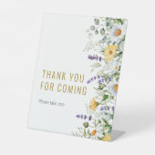 Chamomile & Eucalyptus Thanks for Coming Reclamebord Met Voetstuk (Voorkant)