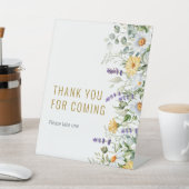 Chamomile & Eucalyptus Thanks for Coming Reclamebord Met Voetstuk (Insitu)