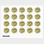 Chamomile Field, Hongarije Ronde Sticker (Vel)