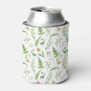 Chamomile Flower Botanical Rustitern Pattern Blikjeskoeler