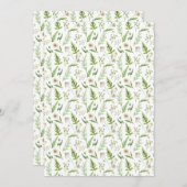 Chamomile Flower Botanical Rustitern Pattern Feestdagenkaart (Voorkant / Achterkant)