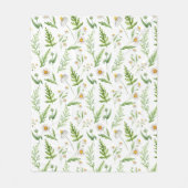 Chamomile Flower Botanical Rustitern Pattern Fleece Deken (Voorkant)