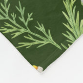 Chamomile Flower Botanical Rustitern Pattern Fleece Deken (Hoek)
