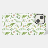Chamomile Flower Botanical Rustitern Pattern iPhone Hoesje (Achterkant horizontaal)