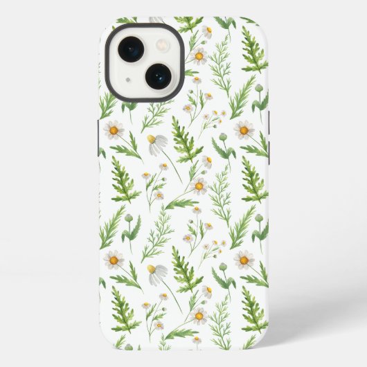 Chamomile Flower Botanical Rustitern Pattern iPhone Hoesje (Achterkant)