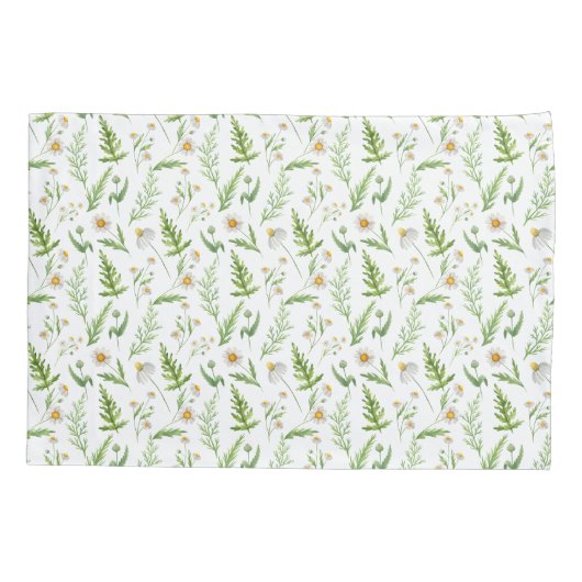 Chamomile Flower Botanical Rustitern Pattern Kussensloop (Achterkant)