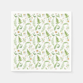 Chamomile Flower Botanical Rustitern Pattern Servet