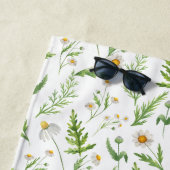 Chamomile Flower Botanical Rustitern Pattern Strandlaken (In situ)