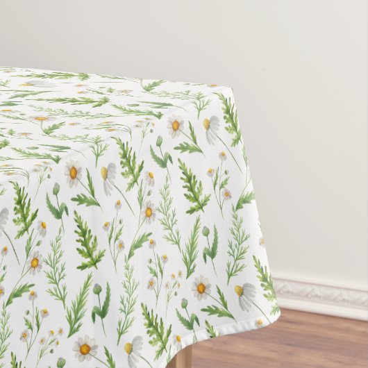 Chamomile Flower Botanical Rustitern Pattern Tafelkleed (Voorbeeld)