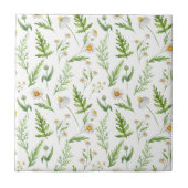 Chamomile Flower Botanical Rustitern Pattern Tegeltje (Voorkant)