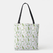 Chamomile Flower Botanical Rustitern Pattern Tote Bag (Achterkant)