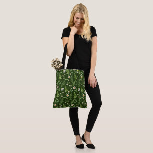 Chamomile Flower Botanical Rustitern Pattern Tote Bag