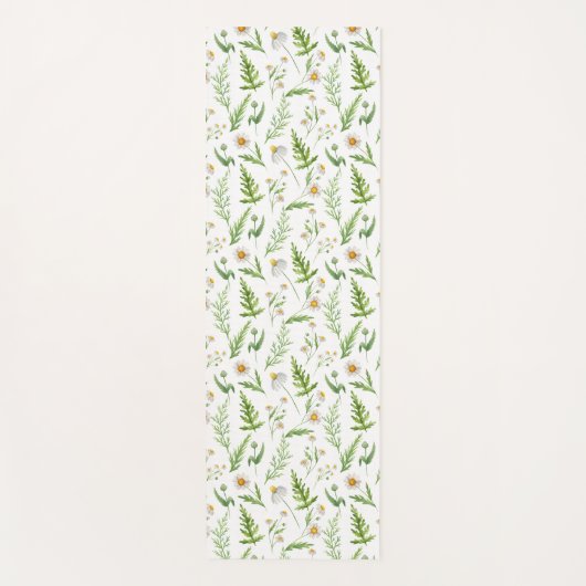 Chamomile Flower Botanical Rustitern Pattern Yogamat (Voorkant)