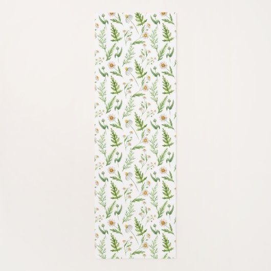 Chamomile Flower Botanical Rustitern Pattern Yogamat (Achterkant)