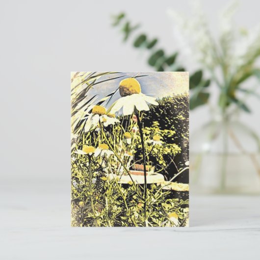 Chamomile Flowers (Antiek stijl) Briefkaart (Staand voorkant)
