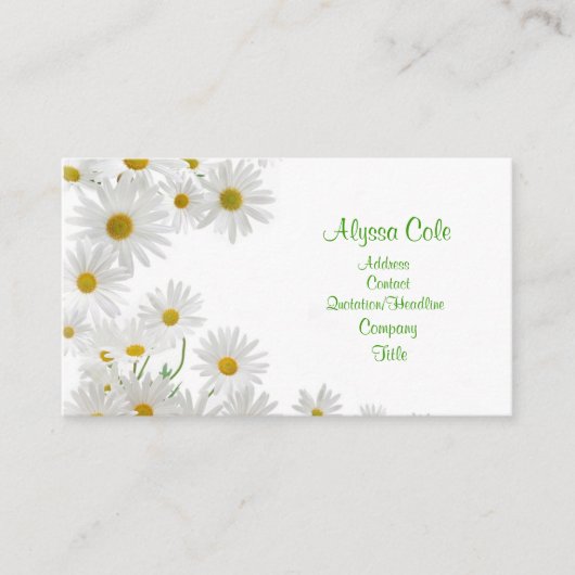 Chamomile Flowers Visitekaartje (Voorkant)